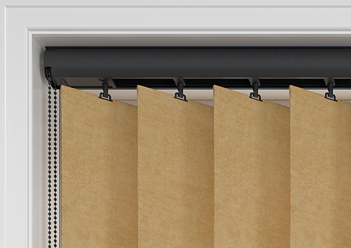 Flori Faux Suede (Blackout), Sunstone - Vertical Blind - Image 11